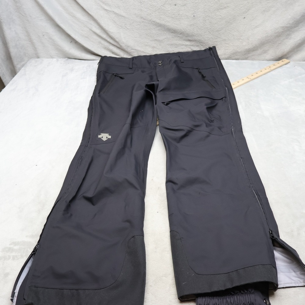 Descente Snow Pants Men Large 38x33 Black Technical Ski Winter Outdoor Alpine